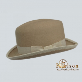 Шляпа «Хомбург». Светло-коричневая